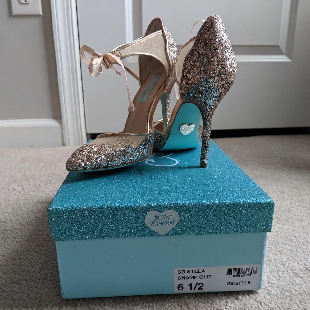 Betsey Johnson Rose Gold Heels